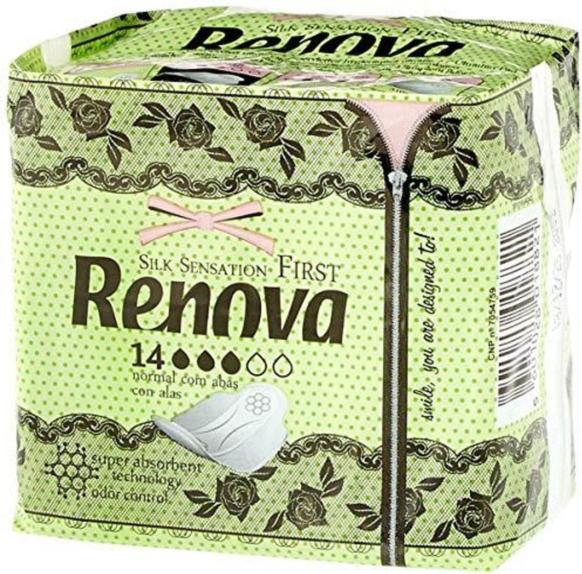 Renuevan las primeras compresas normales con alas | 14 tabletas | Ultrafino y superabsorbente.