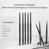 Nagel Pinsel 8 Stück Pinsel para Gel Nägel, Nageldesign Gel Pinsel Dotting Painting Line Pen para Nagelack Gel Acryl Nagel Pinsel Nailart Kit Acryl Pinsel Fineliner Nägel Selber Machen