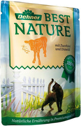 Dehner Best Nature Katzenfutter Multipack, Nassfutter, para gatos ausgewachsene, je 2 x Kalb / Wild / Huhn / Kaninchen, 8 x 85 g Bolsa (680 g)