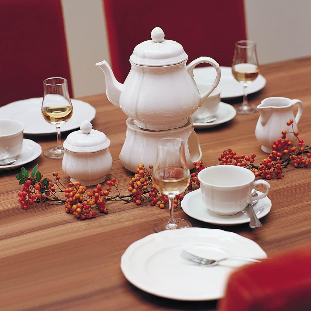 Villeroy & Boch Manoir taza para leche, 250 ml, altura: 9,1 cm, porcelana premium, blanco
