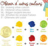 Pintura en polvo soluble en aceite de cocina Scrap 4012, rojo, azul y amarillo, peso 15 g, 3 piezas, coloreada