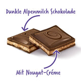 Milka Black Milk – Chocolate negro alpino con leche y relleno cremoso de turrón – 85g