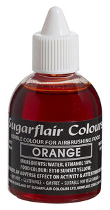 Sugarflair Colorante alimentario con aerógrafo Dorado dorado Colorante alimentario líquido comestible Colorante con aerógrafo Pasteles Muffins Glaseado y decoración de pasteles - 60 ml