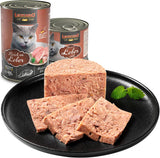 LEONARDO Comida húmeda [6x400g hígado] | Comida húmeda para gatos sin cereales | Conservas húmedas completas