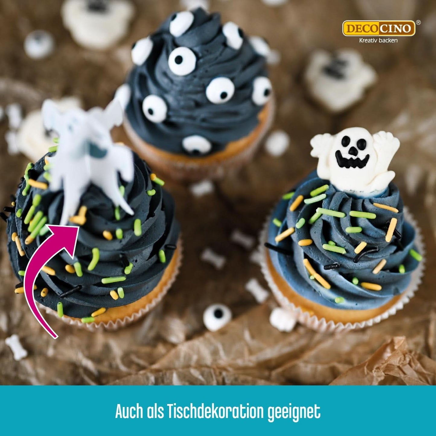Decocino Halloween Sprinkles, multicolor, 120 gramos Sprinkles Naty Shop