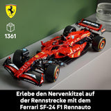 LEGO Technic Ferrari SF-24 F1 Race Car - Maqueta de coche para adultos - Set coleccionable de Fórmula 1 - Motor V6, caja de cambios, dirección y DRS en escala 1:8 - Regalo para los amantes de los deportes de motor y los coches de carreras 42207 Juegos de construcción Beuche den LEGO-Store