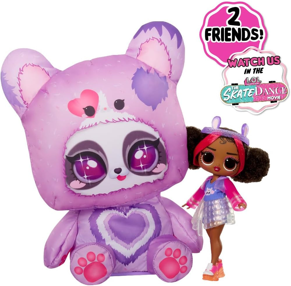 Jajaja ¡Sorpresa! Disfraz de preadolescente, aros sorpresa, linda muñeca de moda con disfraz inflable de panda morado y muchas sorpresas, incluida moda y accesorios geniales: ideal para niños a partir de 4 años