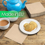 Tipo de mesa | 100 Paquetes a Granel Servilletas de Papel Reciclado Suaves Servilletas de Fiesta Desechables Marrón Adecuadas para Uso Diario Kraft Ecológico Sin Blanquear Compostable Hecho en la UE 2 Capas 33cm