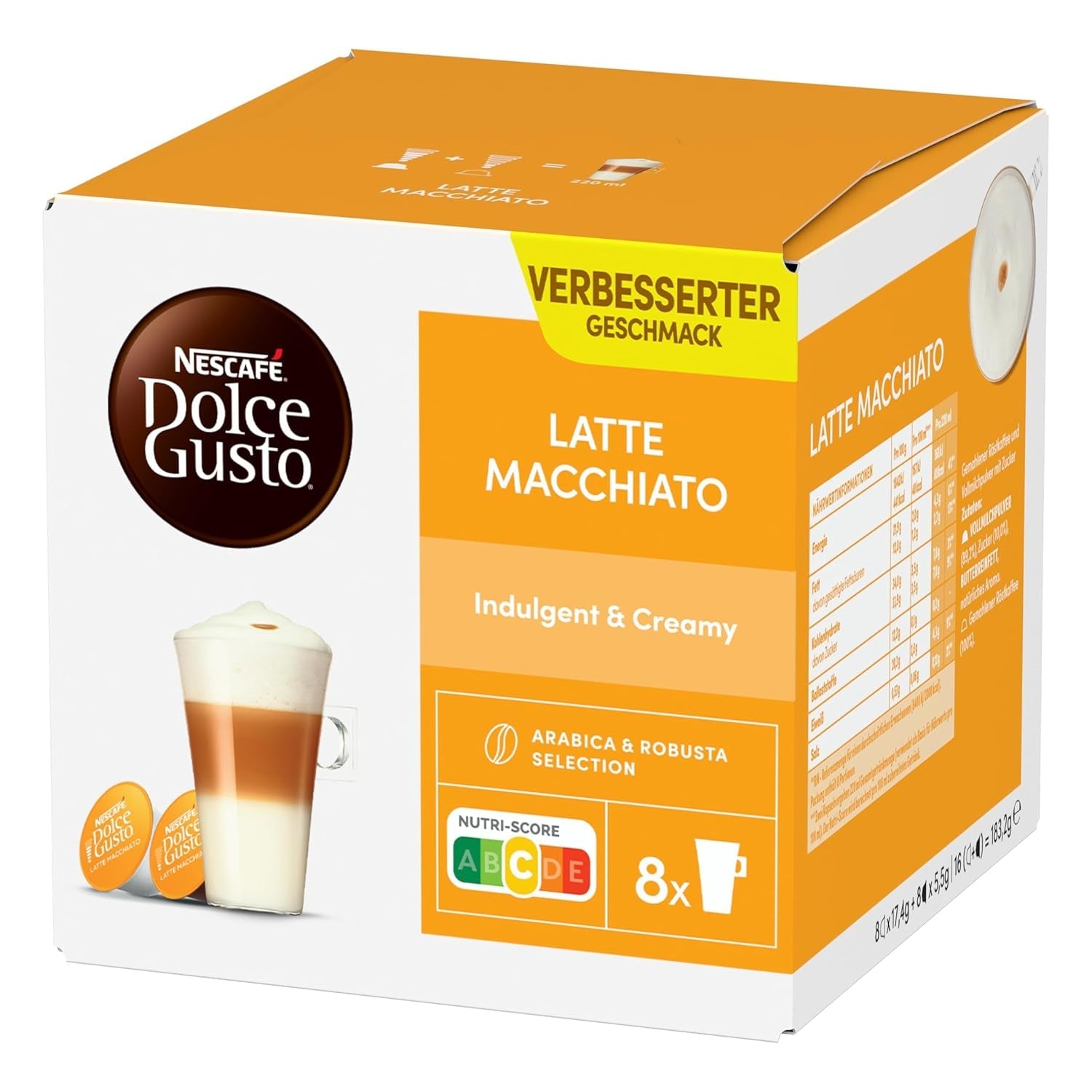 NESCAFÉ DOLCE GUSTO Latte Macchiato Kaffeekapseln Paquete de 3 (3 x 16 Kapseln)