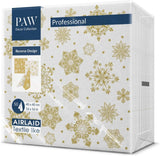 PAW - Servilletas Airlaid (40 X 40 Cm) I 50 Piezas I Perfectas para Navidad, Invierno, Vacaciones I Decoración de Mesa de Nochebuena I Servilletas Airlaid de Tela Ramas de Invierno I Ramas de Invierno