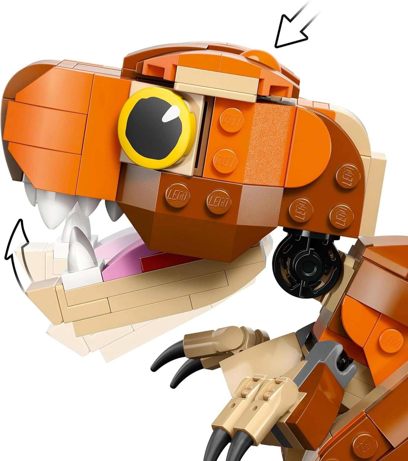 LEGO Jurassic World Little Eatie: T.Rex Juguete de construcción para niños y niñas Set de construcción de dinosaurios de 7 años Modelo de regalo para niños con boca, cabeza y cola móviles 76967 Juegos de construcción Besuche den LEGO-Store