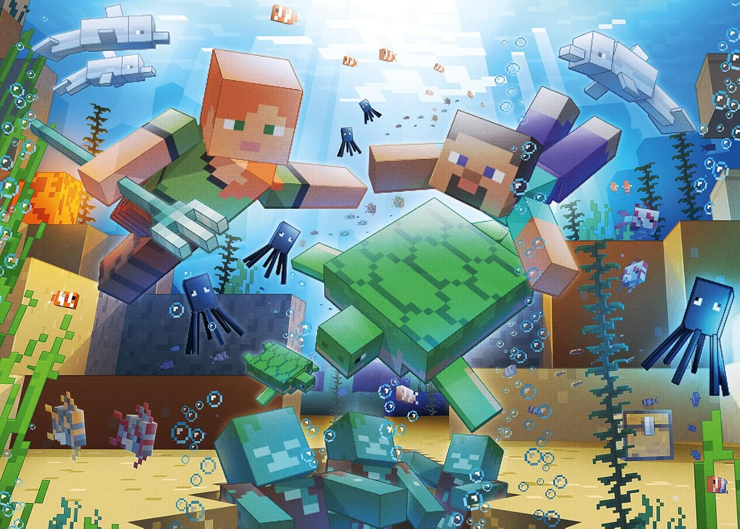 Ravensburger Puzzle 12000421 - Minecraft Mosaic - Puzzle de Minecraft de 1000 piezas para adultos y niños 14+ Puzzle Naty Shop Old Design
