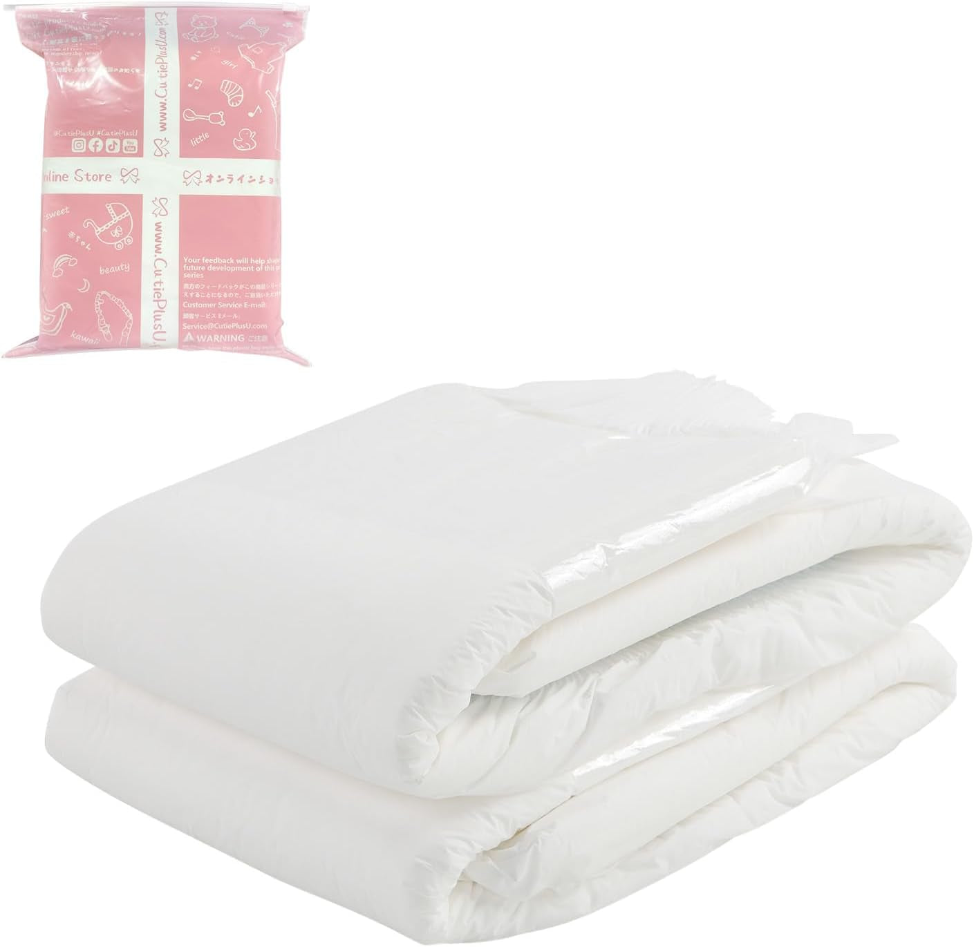 CutiePlusU Pañales para adultos, superficie seca, máxima absorbencia durante la noche, pañal desechable para incontinencia, azul, paquete de 2 (mediano 71-96 cm)