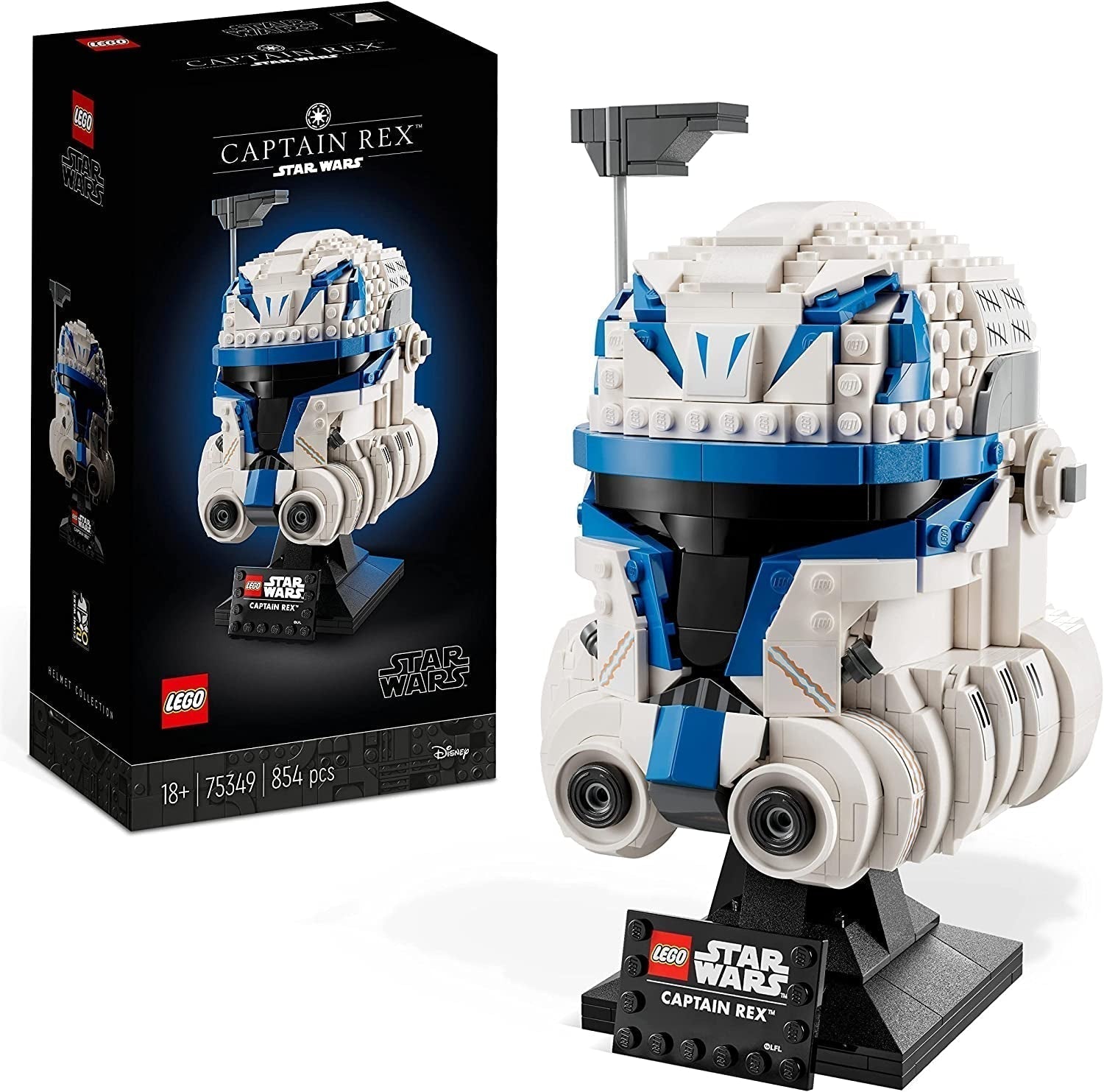 LEGO 75349 Star Wars Capitán Rex Juego de Casco Clone Wars Modelo Coleccionable Serie 2023 Pieza de Recuerdo e Idea de Regalo Juegos de Construcción Besuche den LEGO-Store Singur