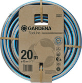 Manguera Gardena EcoLine de 1/2 pulgada, 20 m sin componentes del sistema: Manguera de jardín sostenible hecha de plástico reciclado, libre de ftalatos y contaminantes, función de agarre fuerte, resistente a las heladas y a los rayos UV (18930-20)