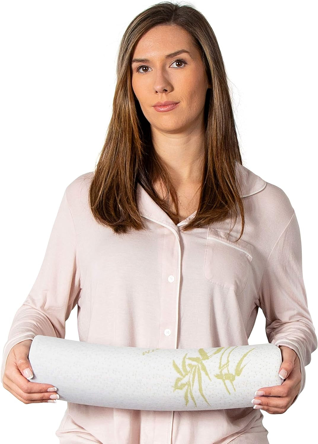 Milliard Rollo de Espuma Visco para Cuello con Funda Lavable, Certificado Oeko-Tex, Dureza Media, 10X43cm, Perfecto para Alérgicos, Almohada de Viaje, Almohada de Cuello Redondo, Rollo de Posicionamiento, Rollo de Rodillas Almohadas Ortopédicas Cervicales Naty Shop