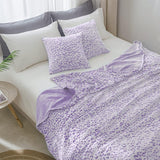 FY FIBER HOUSE Manta de Franela Polar, Manta de Microfibra con Estampado de Guepardo 3D, 228 X 274 cm, Morado Edredones y Edredones Naty Shop