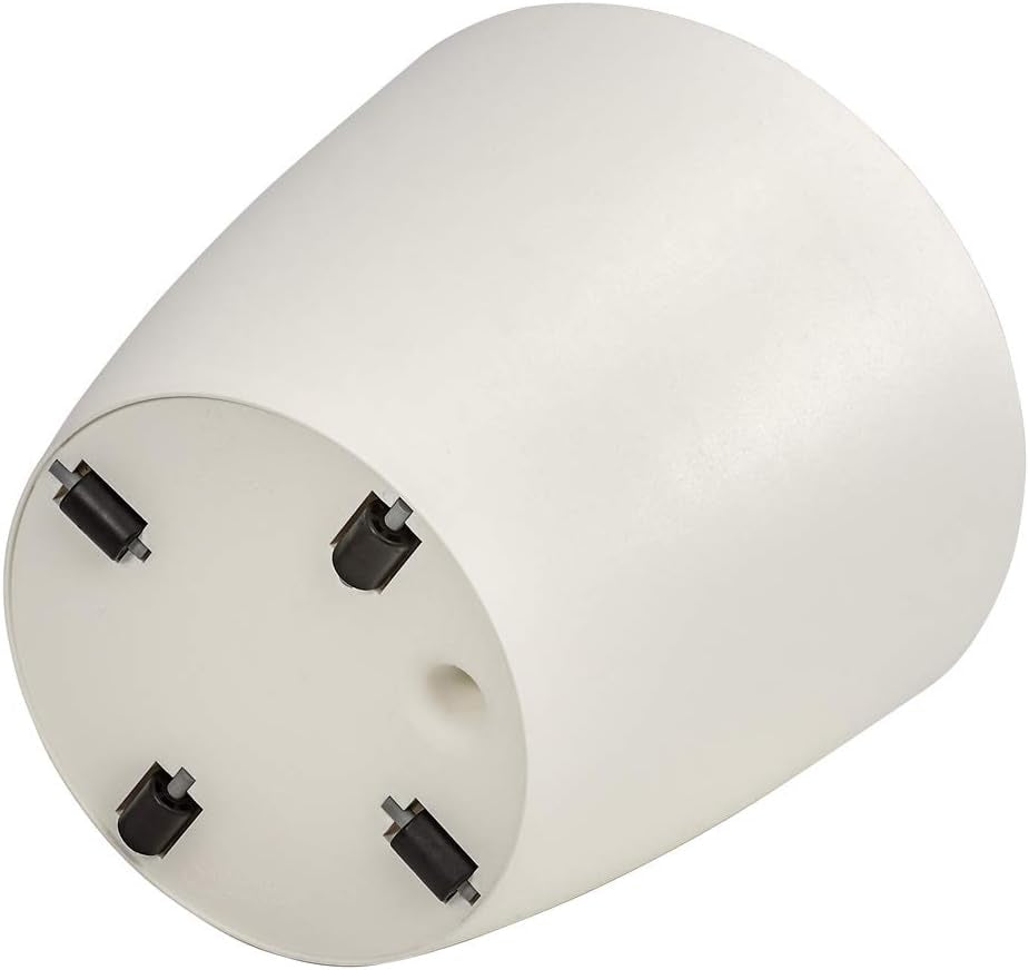 Maceta Dehner Mila con sistema de riego automático, Ø 30 cm, altura 26 cm, plástico, blanco