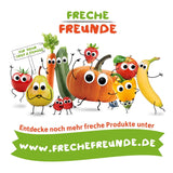 FRECHE FREUNDE Chips de frutas de fresa orgánicos, chips de frutas liofilizadas, frutas secas en rodajas naturales sin azúcar añadido, vegano, sin lactosa, sin gluten, paquete de 12 (12 x 12 g)