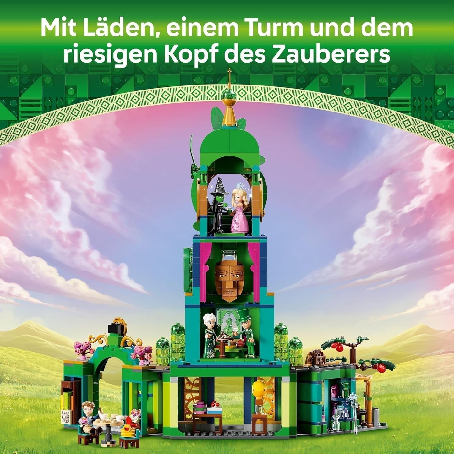 Torre de juguete LEGO Wicked Bienvenidos a Emerald City, minimuñecas de Glinda y Elphaba, regalo para cinéfilos y niñas y niños a partir de 9 años amantes de las casas de muñecas 75684 Juegos de construcción Besuche den LEGO-Store