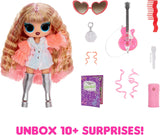 Jajaja ¡Sorpresa! Tweens Neon Pop Stars - Thea Stars - 1 muñeca de moda con sorpresas retroiluminadas y más de 10 prendas y accesorios de Pop Star, incluida su guitarra rosa fuerte, regalo para niños de 4 años en adelante