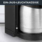 Rowenta Adagio Cafetera Espresso con Filtro, Jarra Térmica de Acero Inoxidable, Mantiene el Café Caliente hasta 4 Horas, Capacidad para 10-15 Tazas, Capacidad de 1,25 L, Cesta de Filtro Extraíble, Apagado Automático, Negra, CT3818