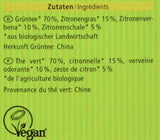 Té verde ecológico con limón, 20 bolsitas, 40 g