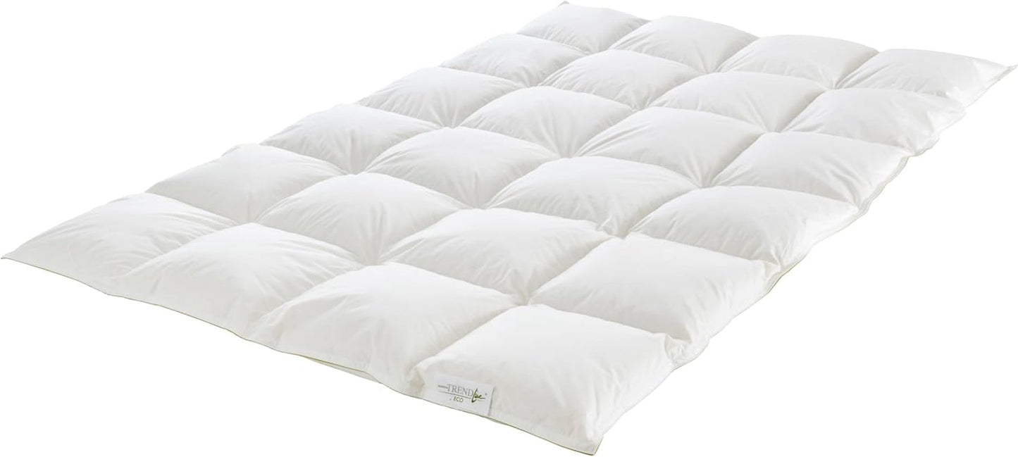 Edredón cálido Badenia Trendline Eco con 90% plumón y 10% plumas clase I, 135 X 200 cm, blanco, certificado Oeko-Tex, fabricado según el estándar de calidad alemán Edredones y edredones Naty Shop