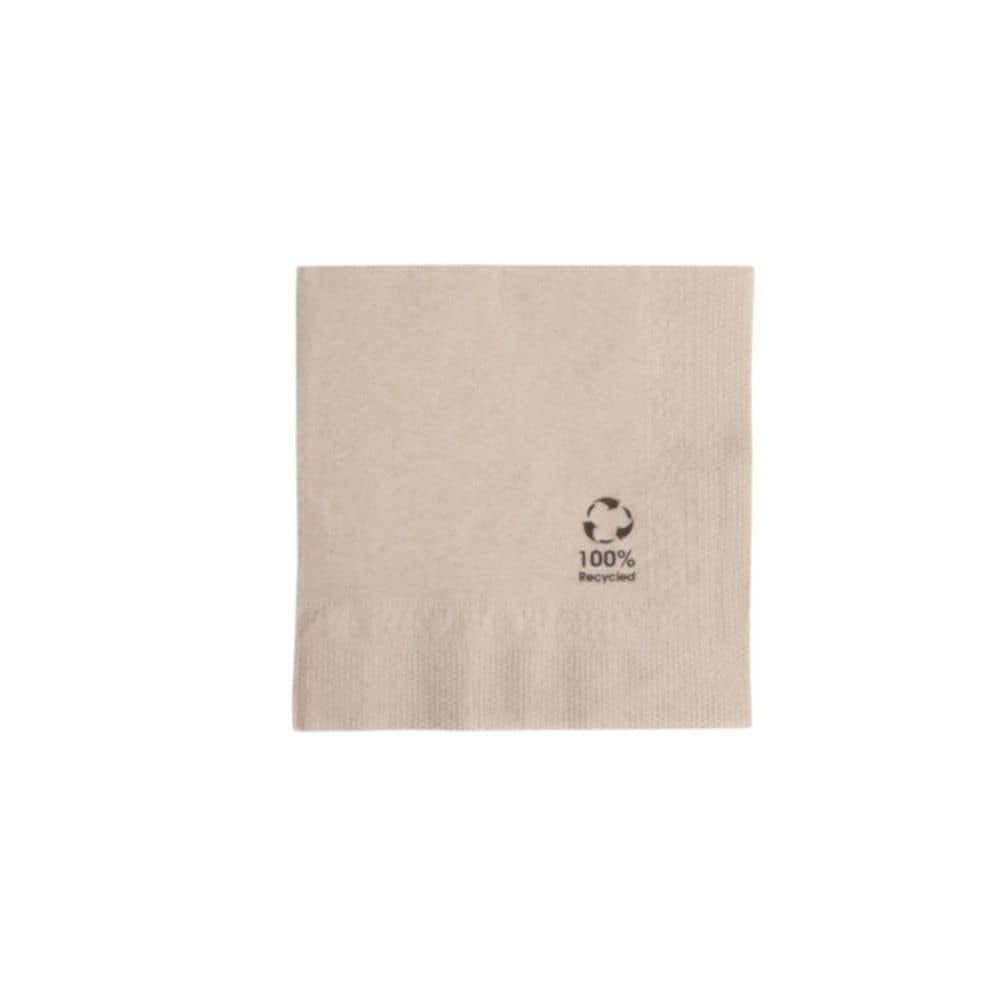 Servilletas Ecológicas Orgánicas Hechas de Papel Reciclado I Servilletas de Papel de Alta Calidad 10 X 10cm I Servilletas de Cóctel de 100 Piezas Sin Blanquear Biodegradables Compostables
