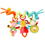 Fehn Activity Spiral Sleeping Forest - juguete para cochecito con tacto y sujeción - juguete para cuna, parque, cochecito y silla de coche - juguete de actividad motora para bebés y niños pequeños a partir de 0 meses Baby Toys Naty Shop Safari