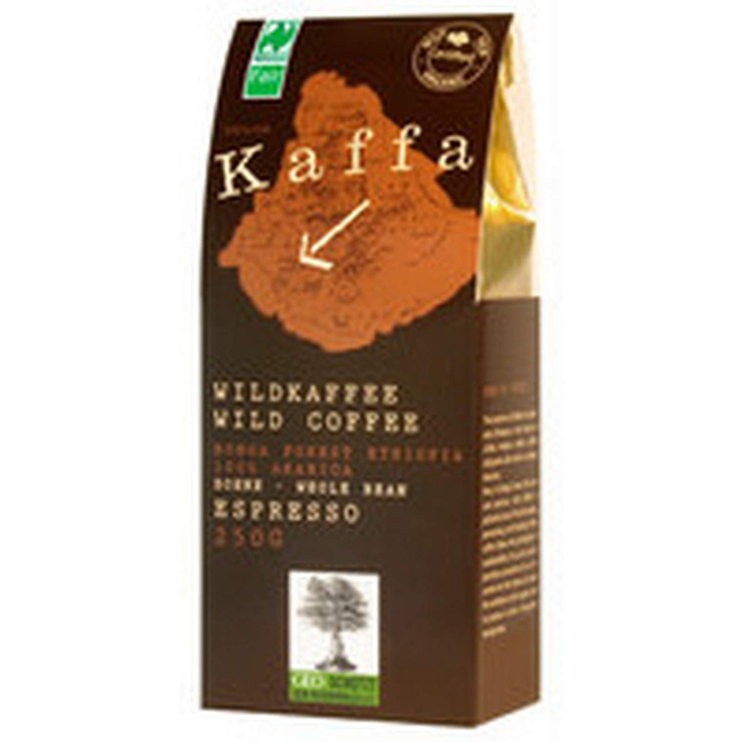 Espresso "Kaffa", granos de café silvestres enteros (250 g) - Ecológico