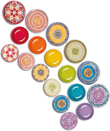 Excelsa ETNO Chic vajilla de porcelana, multicolor, 21 piezas