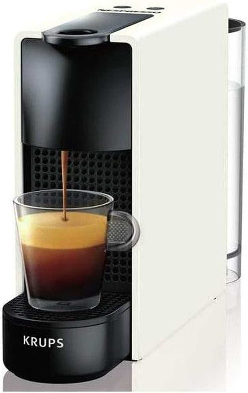 Krups Nespresso Essenza Mini máquina de café expreso blanco puro, cápsula de café, estilo Espresso, Espresso compacto Barista YY2912FD