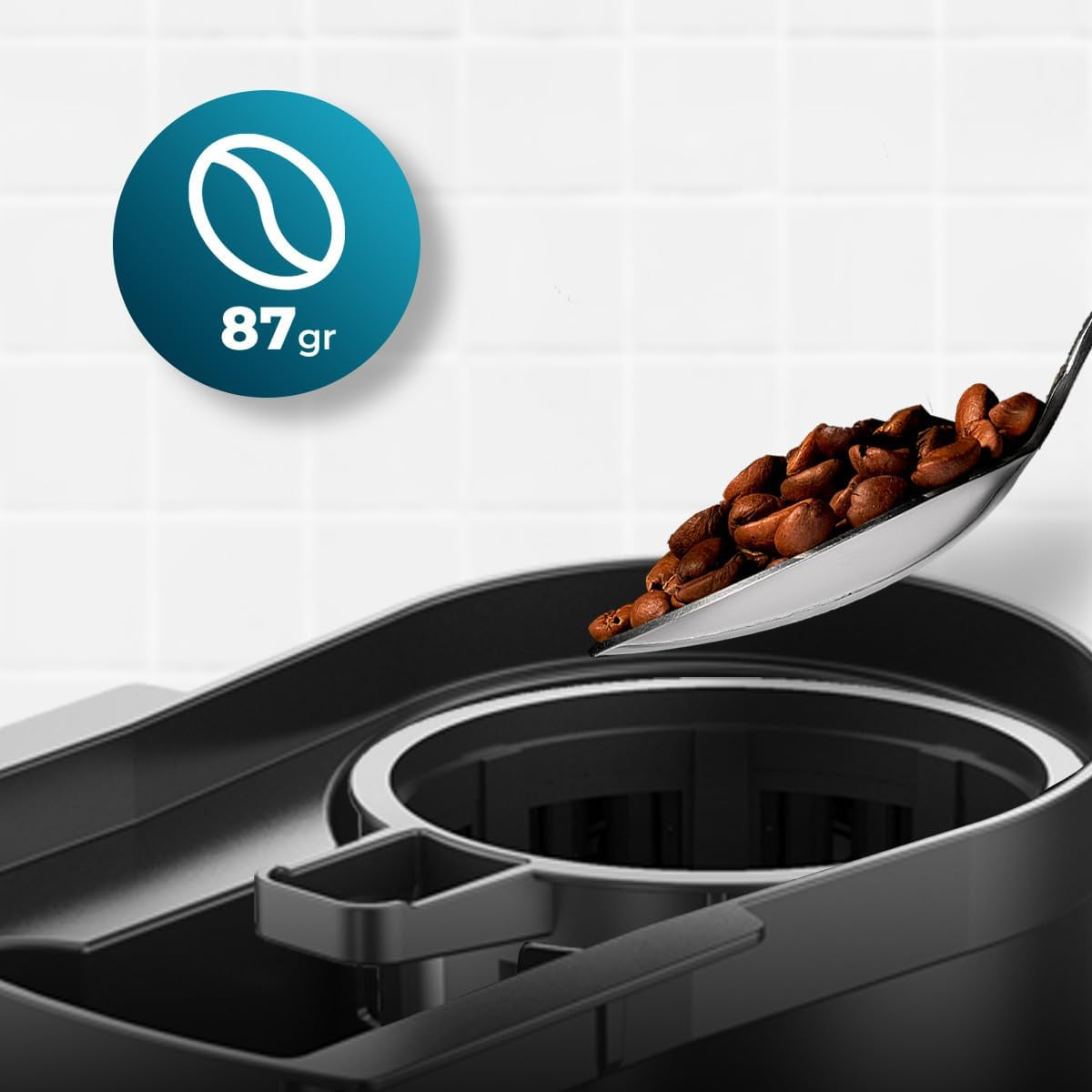 Cecotec Coffee 66 Grind & Drop Essential cafetera de goteo. 1086 W, Molinillo de Cuchillas, Hasta 12 Tazas, Tecnología Extreme Aroma, Digital, Acero Inoxidable, Apagado Automático.