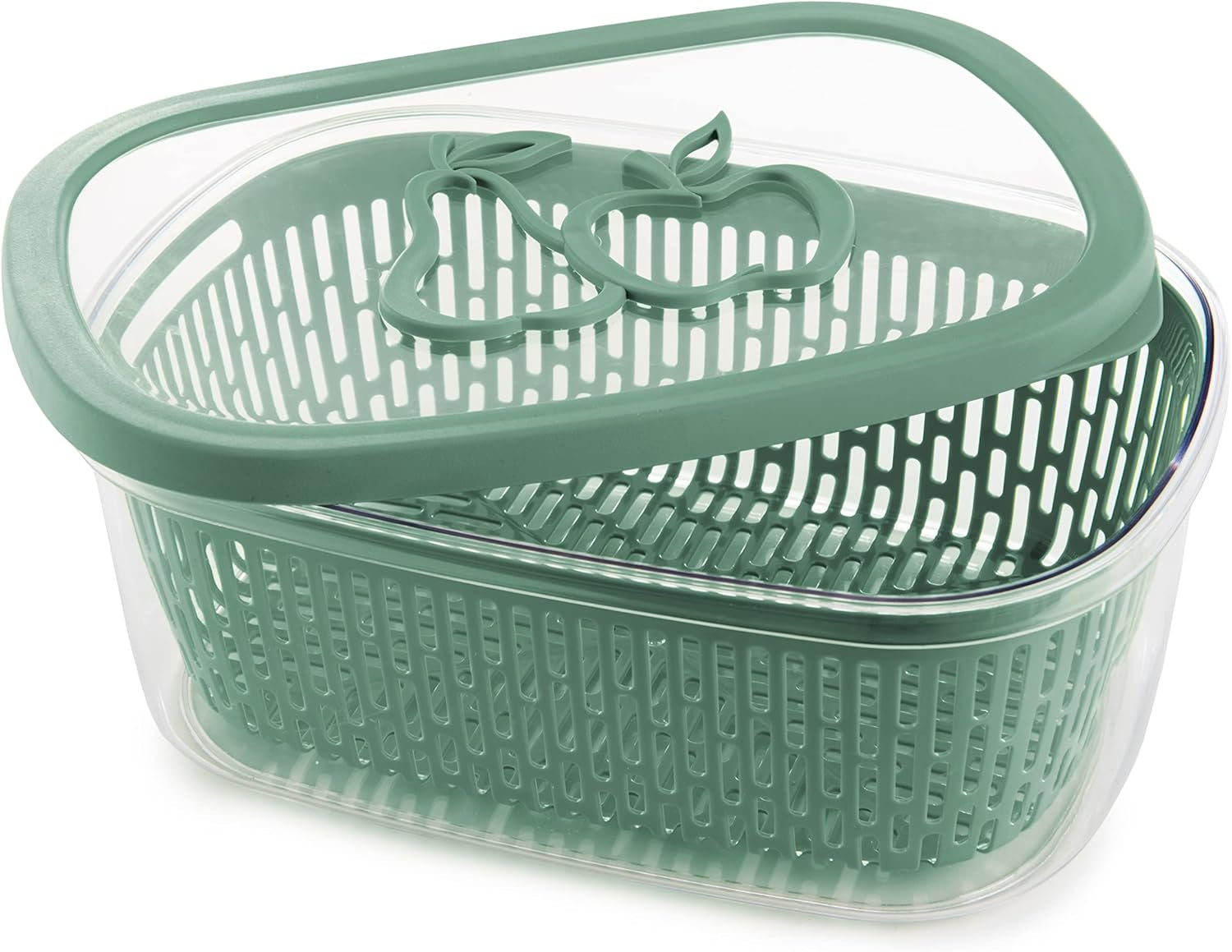 Sierra para conservar sabor a fruta, plástico, verde, 4 LT - rectangular Cajas para guardar alimentos Naty Shop Green 4 Lt - Rectangular