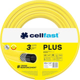 CELLFAST Manguera de jardín Manguera de agua de 3 capas de 3,4 pulgadas Manguera de riego flexible para jardín con refuerzo de alambre duradero Resistente a los rayos UV Antialgas 25 bar 50 metros y más