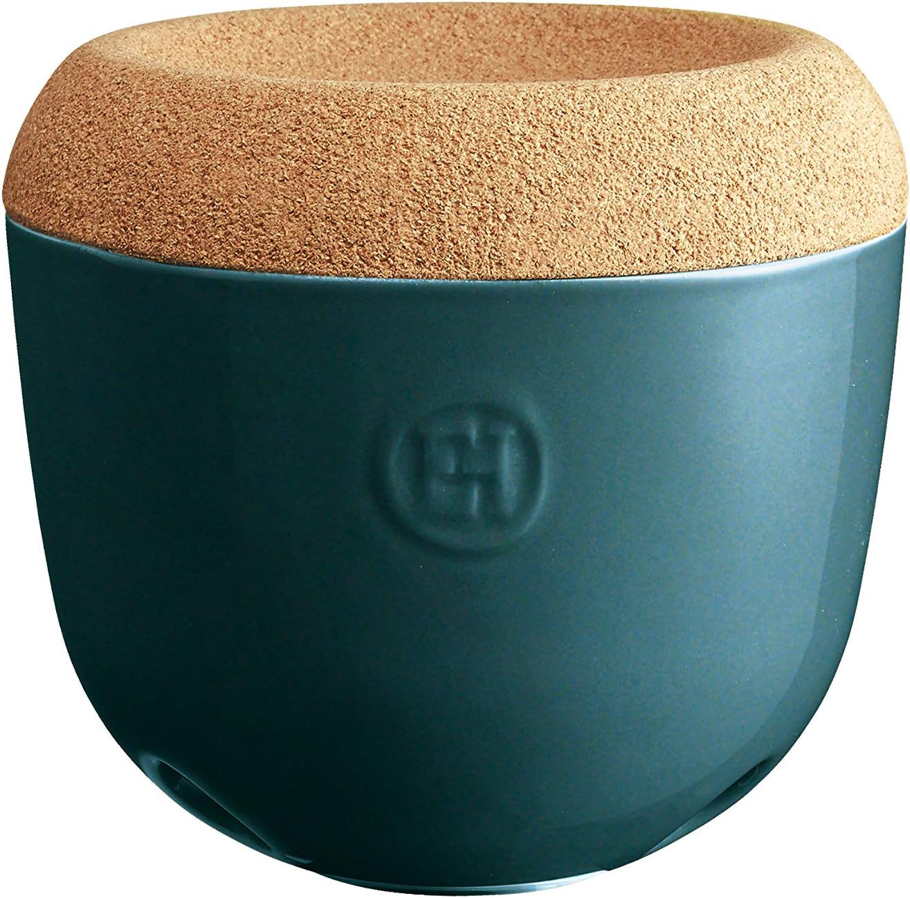 EH348763 Olla para ajos, cerámica, 14,6 x 14,6 x 13,4 cm, cerámica, Grand Cru, 14,6 x 14,6 x 13,4 cm Cajas para guardar alimentos Naty Shop Llama azul