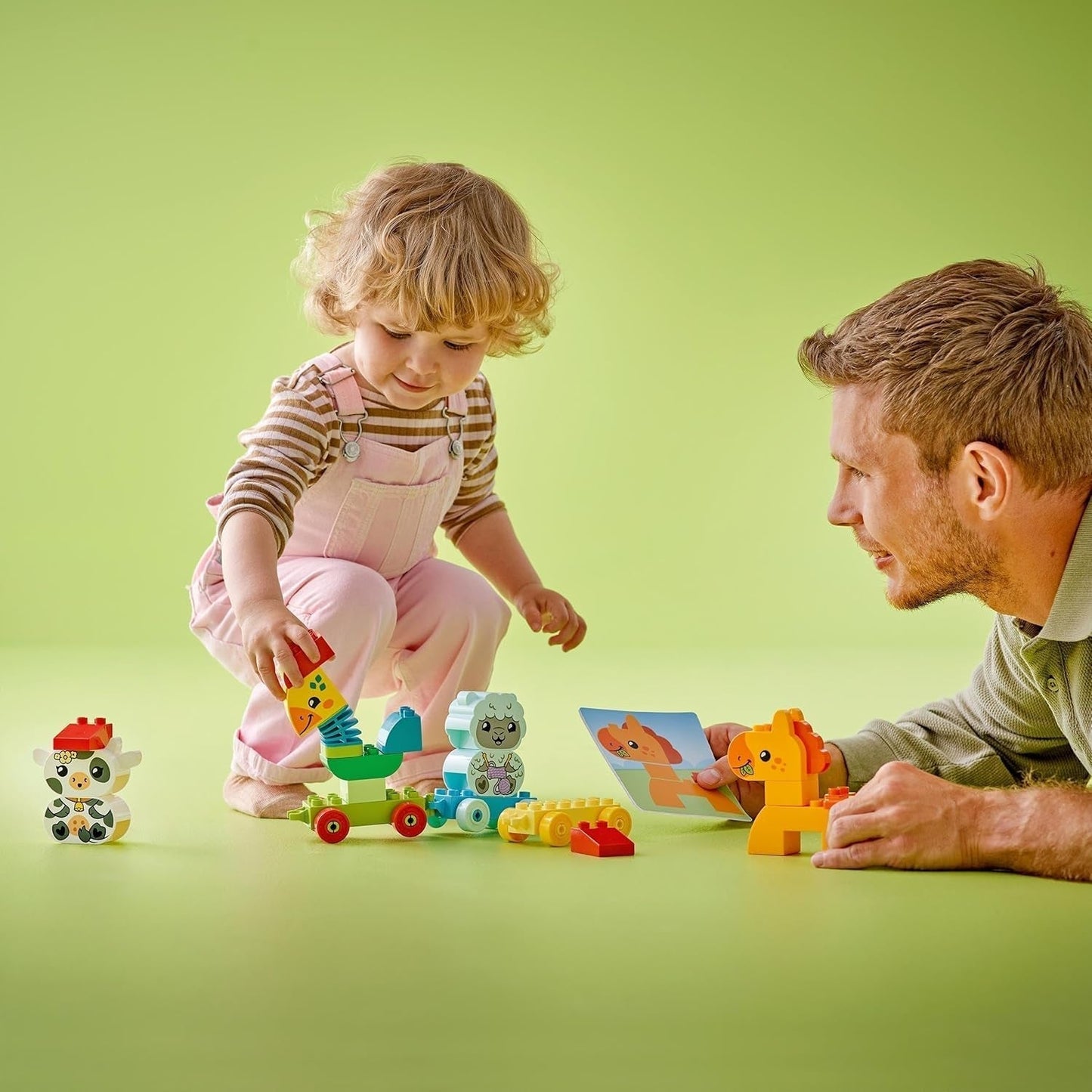 LEGO DUPLO Tren de Animales, Tren de Juguete con Ruedas, Figuras de Animales de Construcción y Reconstrucción Creativas, Juguete Educativo para Niños Pequeños, Regalo de Cumpleaños para Amantes de los Animales Niñas y Niños 1½ Años 10412 Juegos de Construcción Besuche den LEGO-Store