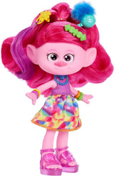 Mattel DREAMWORKS TROLLS Together Strong - Muñeca Fashion Hair-Tastic Queen Poppy - Más de 15 accesorios, Peine con purpurina, Gel con purpurina lavable, Para mayores de 3 años, HNF25 Naty Shop Dolls