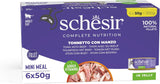 Gelatina para Gatos con Atún y Carne de Res, Comida Húmeda para Gatos en Gelatina, 8 x 6 Latas x 50g