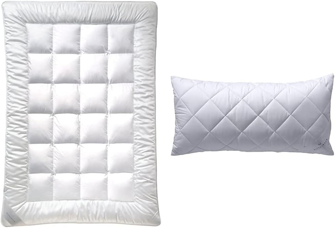 Billerbeck Edredón De Fibra King E21 - Edredón De Fibra De Aloe Vera Refinada - Edredón para Todas Las Estaciones De Calidez Media De 135 X 200 Cm, Blanco Naty Shop Edredones Y Edredones Paquete De Almohadas De Fibra 135 X 200 Cm Mediano