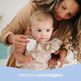 BIOLANE - Toallitas húmedas para bebés con agua - 225 toallitas - 3 x 75 piezas - Limpieza suave y eficaz - Desde el nacimiento - Calidad francesa