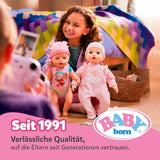Baby Born Rosie muñeca blanda 30 cm con 6 sonidos y biberón, rosa