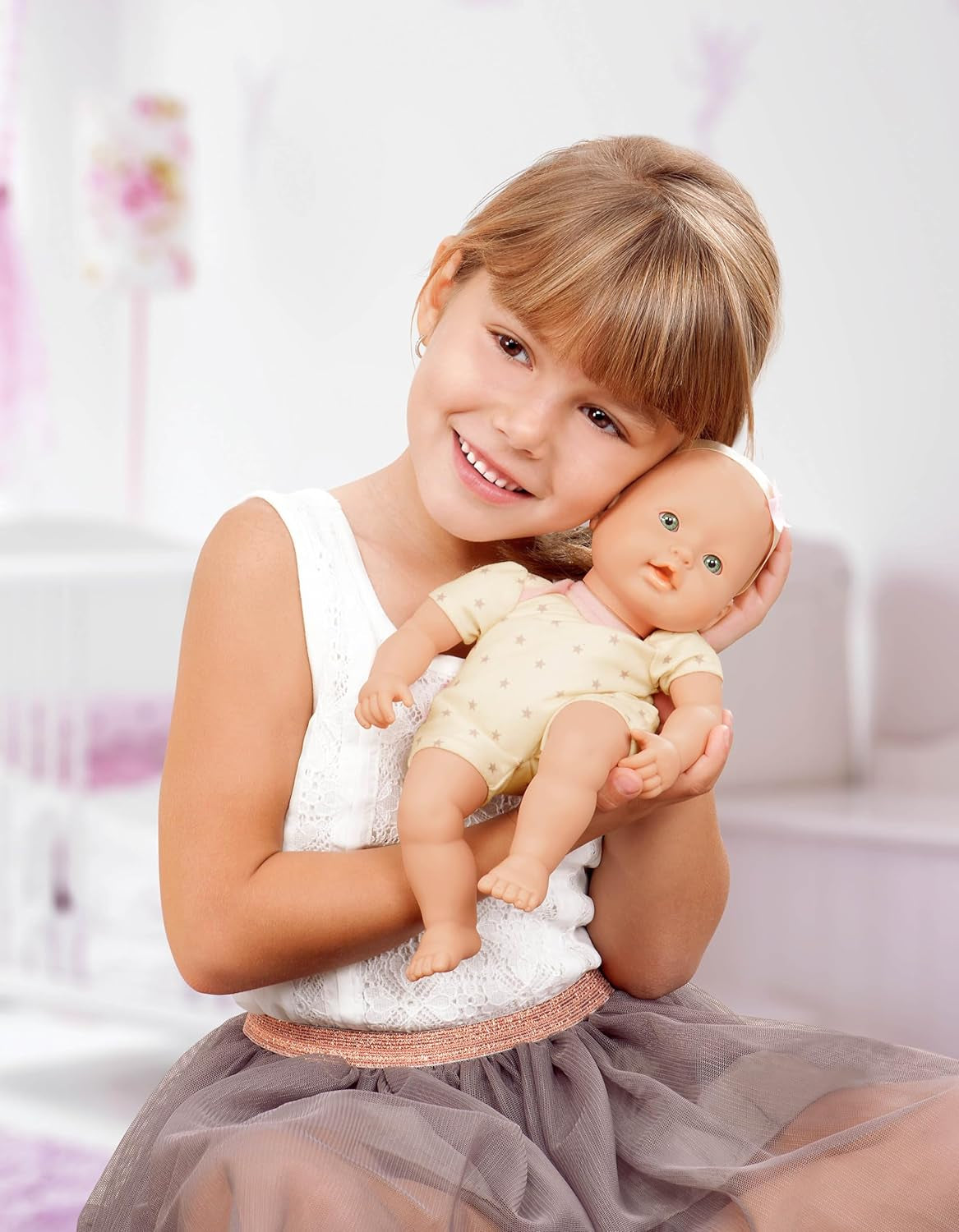 Muñeca Baby Sweetheart - Hora de acostarse - 31 cm - Cuerpo blando - Accesorio para chupete - Juego de simulación - Juguete a partir de 3 años