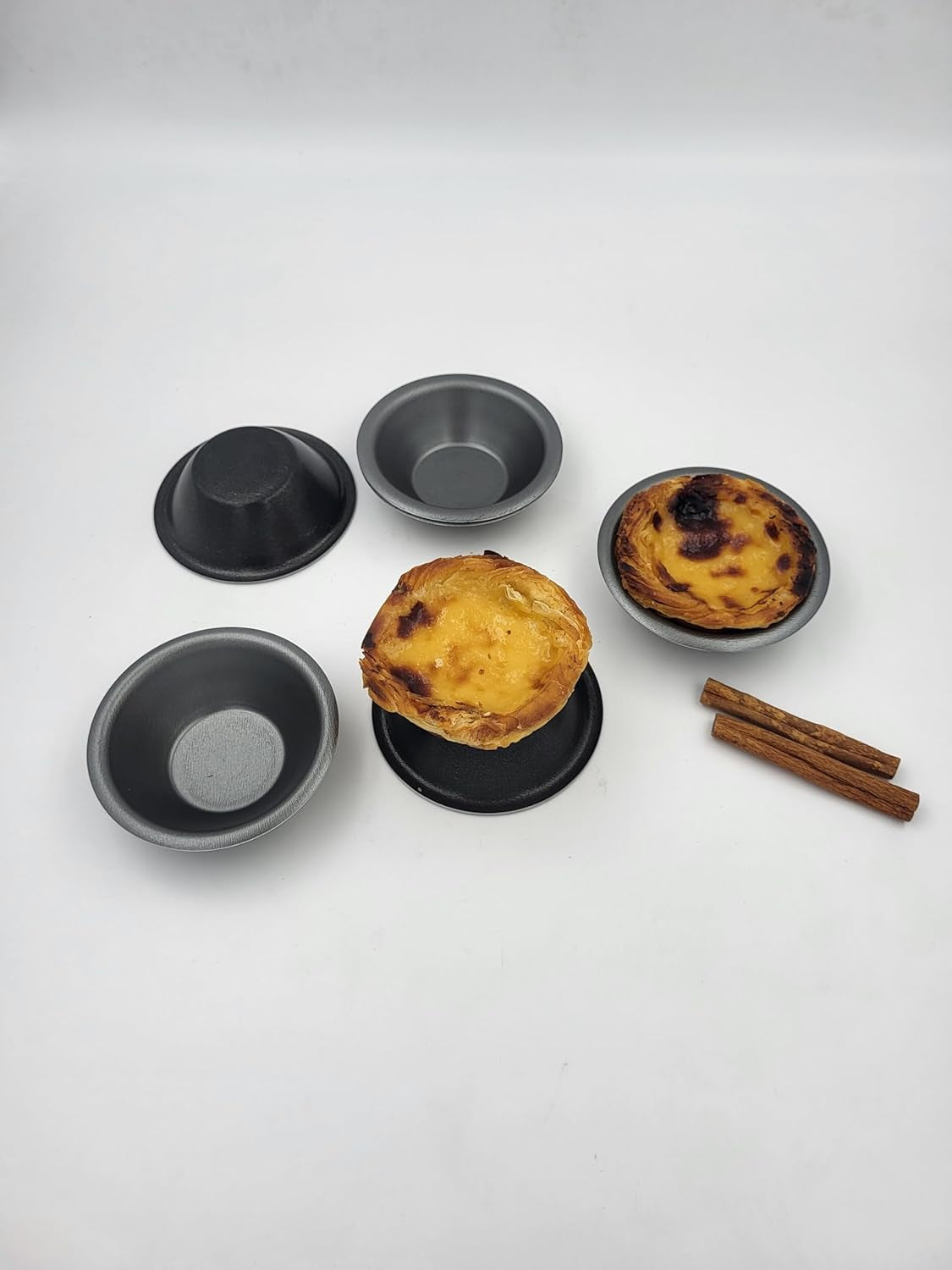 43027, crema pastelera, 6 moldes, Ø 5 cm x h 1,5 Moldes y bandejas para repostería Naty Shop