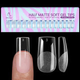Btartbox Puntas de uñas extra cortas de almendra - Gel de cobertura completa X Puntas de uñas de gel suave XS - Semimate preformado para salón de uñas anchas 320 piezas