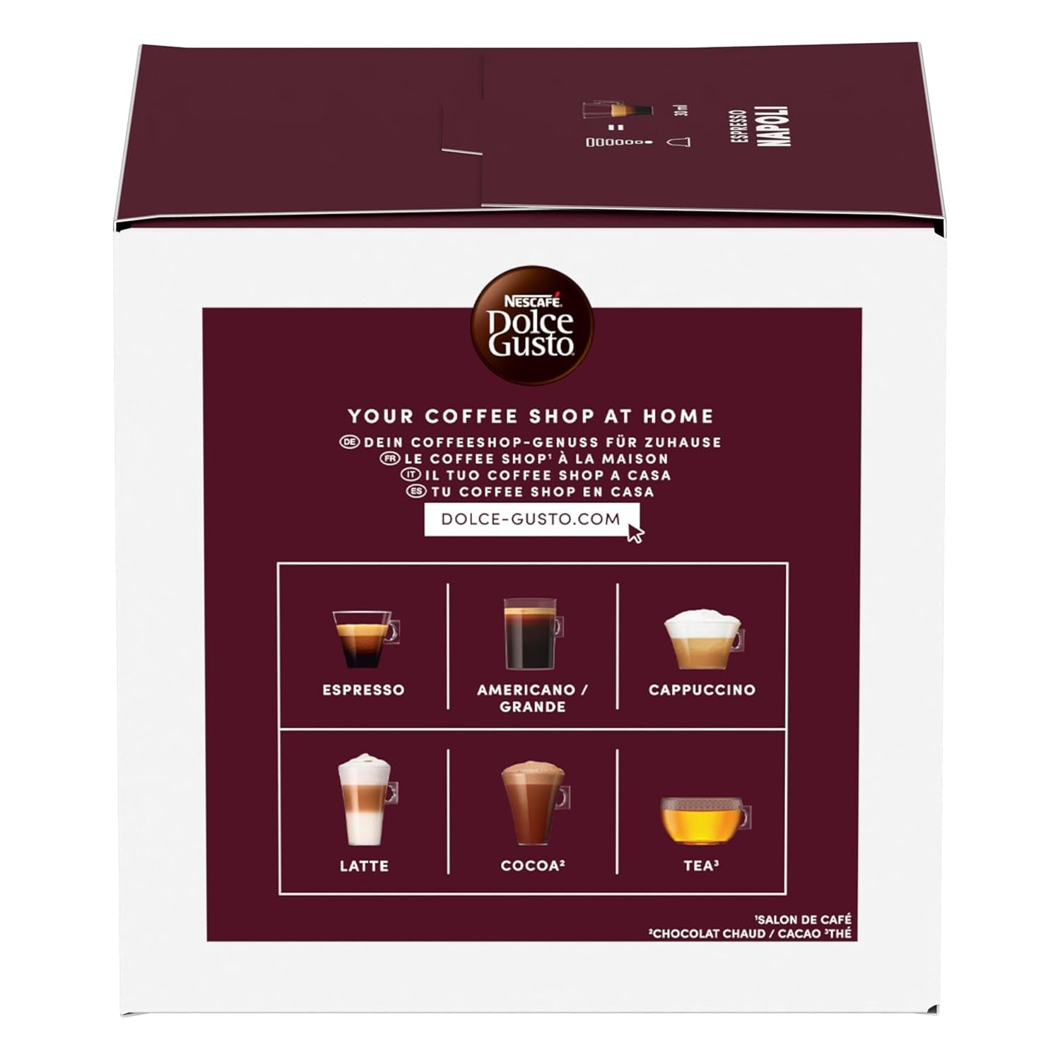 NESCAFÉ DOLCE GUSTO Inspirazione Italiana Espresso Napoli Kaffeekapseln Paquete de 3 (3 x 16 Kapseln)