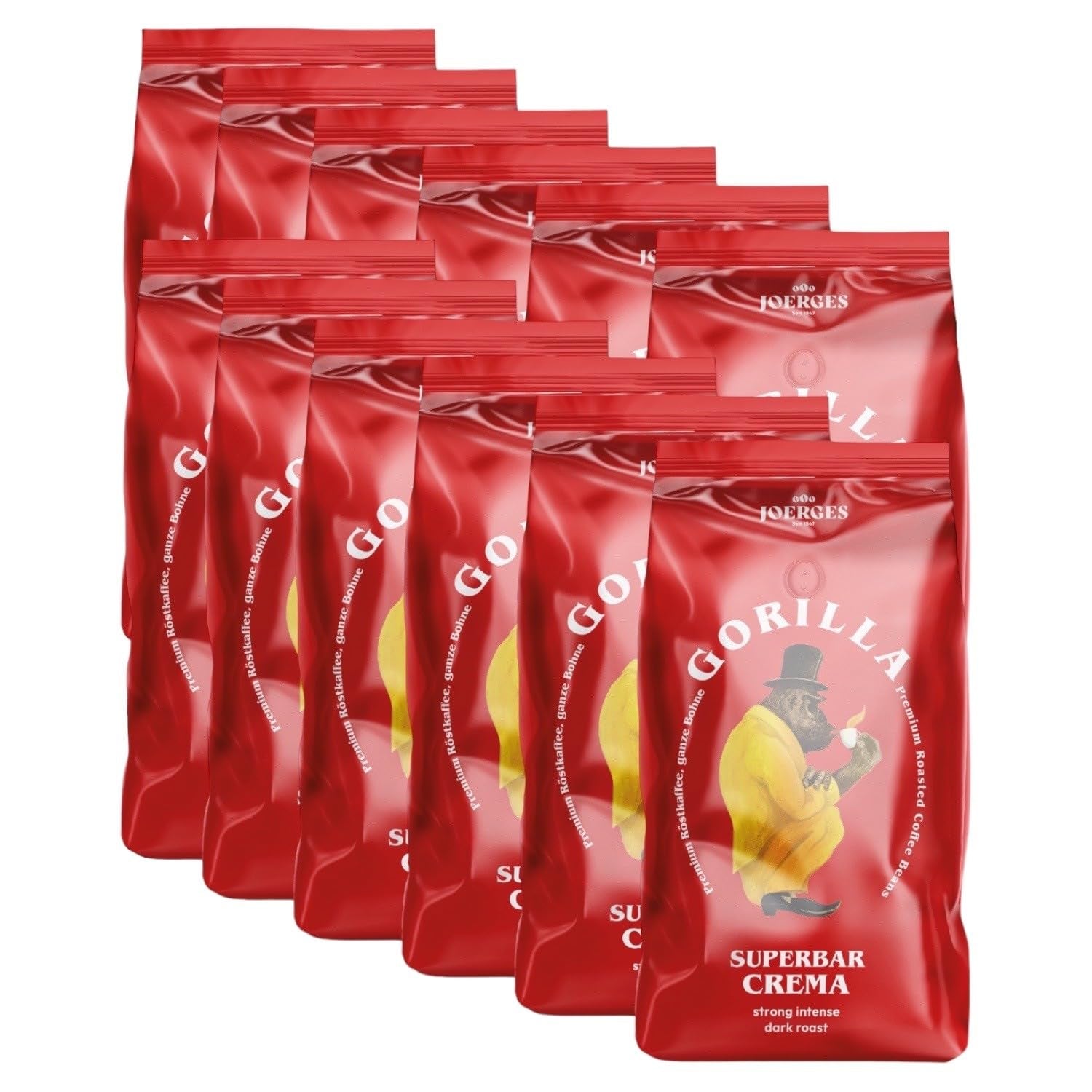 Gorilla Espresso Super Bar Crema 12 x 1kg, granos de café