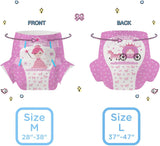 CutiePlusU Pañales para Adultos, 10 Piezas, Braguitas Desechables para Incontinencia con Sábana para Mujeres y Hombres, Máxima Absorbencia Durante la Noche - Little Princess (Tamaño Grande 94-119cm)