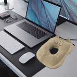 Almohada para dormir de oficina, algodón con memoria, linda almohada con orificio para las orejas, almohada para dormir suave, almohada para dormir de lado, almohada para las orejas para mujeres, niñas y niños (gris gatito) Almohadas ortopédicas cervicales Naty Shop